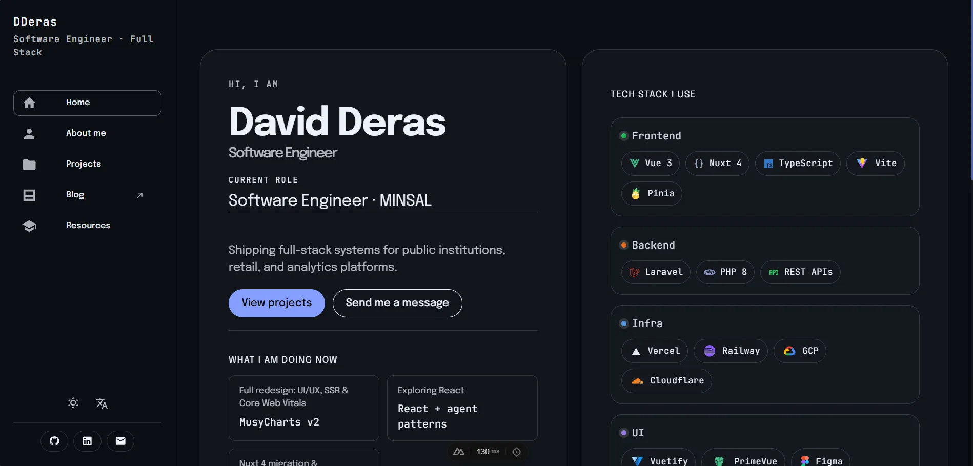 Personal Portfolio & Blog — deras.dev